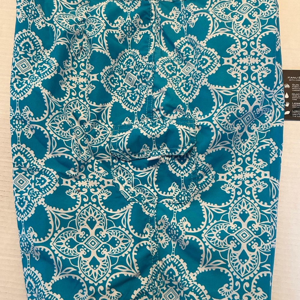 Kanu Surf Women's Swim Shorts - Teal and White